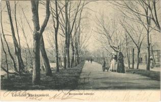 1906 Kovászna, Covasna; sétatér. Bogdán F. fényképész / promenade