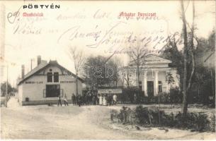 Pöstyén, Piestany; Munkáslak, vendéglő / Arbeiter Pensionat / workers colony, restaurant (fl)