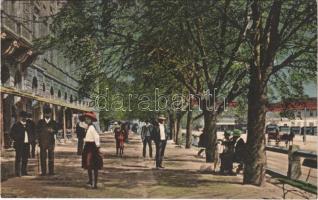 1914 Nagyszeben, Hermannstadt, Sibiu; korzó / corso / Bretterpromenade
