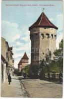 Nagyszeben, Hermannstadt, Sibiu; Harteneckertürme / torony, utca / tower, street