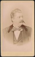 1876 Keller Ádám soproni kereskedő fotója Rupprecht műterméből, vizitkártya méretű fotó, szép állapotban, 10,5×6 cm