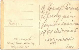 1944 Nagyvárad, Oradea; Előkelő hölgy József Ferenc főherceg látogatásakor / lady during the visit o...