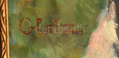 Glatz jelzéssel: Női portré. Olaj, vászon. Hátoldalán Magyar Nemzeti Galéria 911/976 sz. bírálati cí...