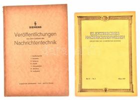 1937 Elektrisches nachrichtenwesen + Siemens Veröffentlichungen aus dem Gebiete der Nachrichtentechnik