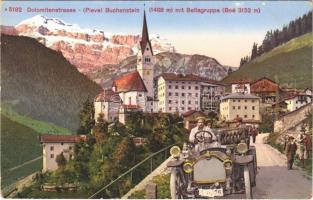 Pieve di Livinallongo, Buchenstein (Südtirol); Dolomitenstrasse mit Sellagruppe / street view, automobile