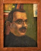 Szabó jelzéssel: Férfi portré. Olaj, vászon. Jelezve jobbra lent. Bal alsó felén kissé sérült. 49×39 cm