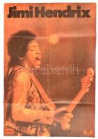 1975 Kétoldalas, többrészes Jimi Hendrix poszter, 81,5x57cm, 41x57 cm, 41x28,5 cm