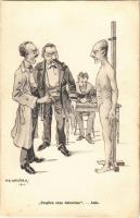 Abile / Tauglich ohne Gebrechen. K.u.K. Kriegsmarine Matrose / Austro-Hungarian Navy mariner humour art postcard. G. Fano 2101. Pola 1910-11. s: Ed. Dworak