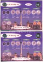 2009. 1Ft Ag (0.999) + 2Ft Ag (0.999) párban, utánveret sorszámozott emléklapon (2x) "0573&quot...