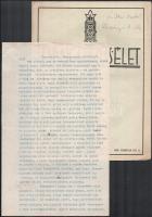 cca 1920 Vegyes papírrégiség tétel, közte újságok szórványai (Harangszó, Evangélikusok lapja, Evangé...