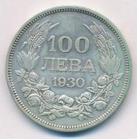 Bulgária 1930BP 100L Ag "III. Borisz" Budapest T:2,2-
Bulgaria 1930BP 100 Leva Ag "B...