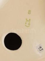 Hertwig kerámia táncosnő, kézzel festett mázas kerámia, jelzett, kis kopásnyomokkal, m: 28 cm