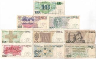 Lengyelország 1975-1986. 10Zl-5000Zl (9xklf) T:III
Poland 1975-1986. 10 Zlotych - 5000 Zlotych (9xd...