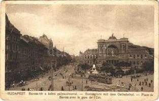 Budapest VII. Baross tér, Keleti pályaudvar, villamos, építkezés (EK)