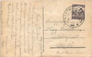 1921 Nagyér, Nagymajlát, Nagymajláth, Nagy-Majláth; templom, utca. photo (gyűrődés / crease)