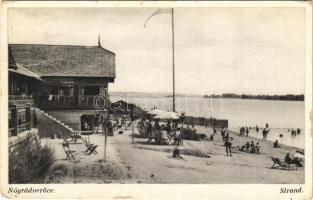 1933 Verőce, Nógrádverőce; Strand, fürdőzők (Rb)