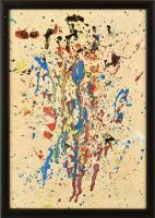 Kolompár László László (1980-): Őszi fák. Olaj, papír, hátoldalán jelzett és Bartók Béla Művelődési ...