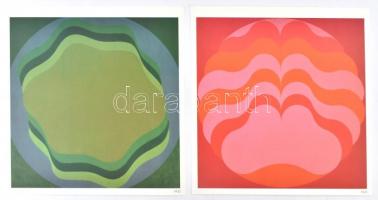 Fajó János (1937-2018): 6 db ofszet nyomat, papír, jelzett a nyomaton nyomtatva, 30x30 cm