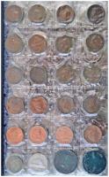 Kanada 83db-os érme tétel kis berakóban, közte 1942-1968. 10c Ag (8x), 1966. 1$ Ag fém foglalatban T:1-,2,3 Canada 83pcs of coins in small album, including 1942-1968. 10 Cents Ag (8x), 1966. 1 Dollar Ag in metal frame C:AU,XF,F