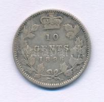 Kanada 1896. 10c Ag "Viktória" T:2-
Canada 1896. 10 Cents Ag "Victoria" C:VF
K...