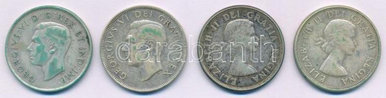 Kanada 1947-1964. 50c Ag (4xklf) T:2,2- patina
Canada 1947-1964. 50 Cents Ag (4xdiff) C:XF,VF patin...