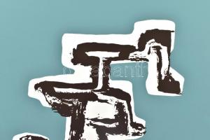 Frank Magda (1914-1997): Szoborterv. Szitanyomat, papír, jelzett, számozott (25/40), 40x26,5 cm