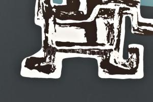 Frank Magda (1914-1997): Szoborterv. Szitanyomat, papír, jelzett, számozott (25/40), 40x26,5 cm