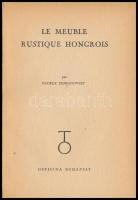 Le meuble rustique Hongrois. Szerk: George Domanovszy. Bp., 1948, Officina. Francia nyelven.Fekete-f...
