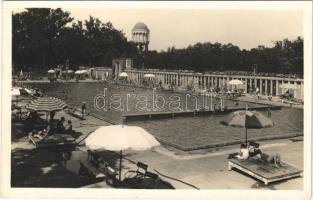 1944 Debrecen, strandfürdő + Újszász P.U. Levélszekrényből