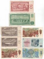 Csehszlovákia 1960-1988. 10K-100K (8db, 6xklf) T:III
Czechoslovakia 1960-1988. 10 Korún - 100 Korún...