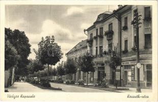 Kaposvár, Kossuth utca, Húscsarnok, dohány és szivar üzlet (EK)