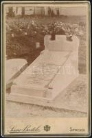 cca 1900 Dr. Albert Maximilian Hirschler sírhelye Olaszországban, keményhátú fotó, 13,5x10 cm