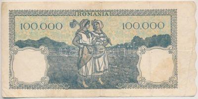 Románia 1946. 100.000L (október 21.) T:III
Romania 1946. 100.000 Lei (21th Oct) C:F
Krause P#58a