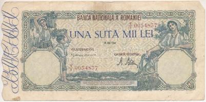 Románia 1946. 100.000L (május 20.) T:III Romania 1946. 100.000 Lei (20th May) C:F Krause P#58a