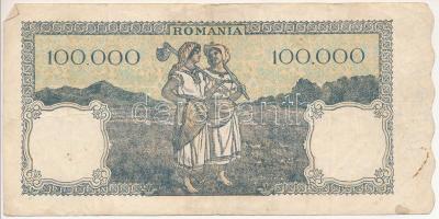 Románia 1946. 100.000L (május 20.) T:III
Romania 1946. 100.000 Lei (20th May) C:F
Krause P#58a
