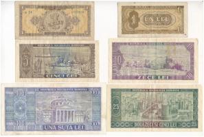 Románia 1952-1966. 1L-100L (6xklf) T:III néhány szép papír
Romania 1952-1966. 1 Leu - 100 Lei (6xdi...