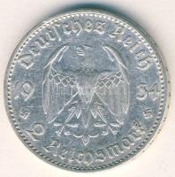 Német 3. Birodalom 1934F 2M Ag "Garnisonkirche" dátummal T:3 kis ph.