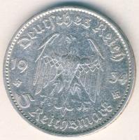 Német 3. Birodalom 1934D 5M Ag "Garnisonkirche" T:3