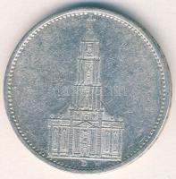 Német 3. Birodalom 1934D 5M Ag "Garnisonkirche" T:3