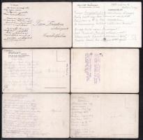 cca 1910-1930 11 db képeslap, rajtuk versekkel