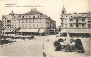 Nagyvárad, Oradea; Bémer tér, Emke kávéház, Pannónia szálloda. Rigler József Ede kiadása / square, cafe, hotel