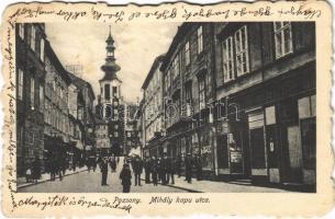 Pozsony, Pressburg, Bratislava; Mihály kapu utca, üzletek / street, shops (EK)
