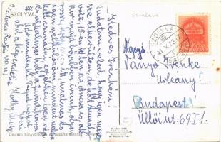 1941 Szolyva, Svalava, Svaljava, Szvaljava, Svaliava; út, híd / road, bridge + kétnyelvű bélyegző