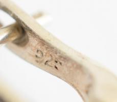 Ezüst (Ag) virágos fülbevalópár, jelzett, h: 3,5 cm, bruttó: 9,83 g