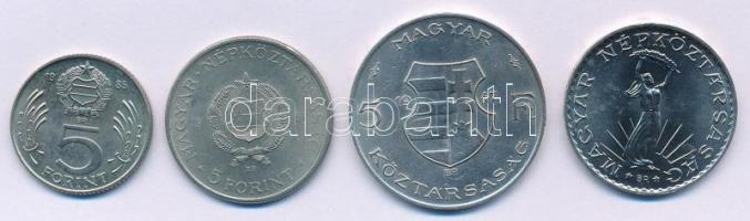 1947. 5Ft Ag "Kossuth" + 1967. 5Ft alpakka "Kossuth" + 1985. 5Ft Cu-Ni "Kos...