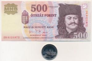 2006. 500Ft "EB" "50. évforduló 1956. október 23." + 2006. 50Ft Cu-Ni "1956-os forradalom" T:I,1-