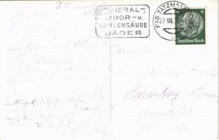 1938 Tarcsa, Tarcsafürdő, Bad Tatzmannsdorf; Apotheke / fürdő, szálloda, gyógyszertár, automobil / s...