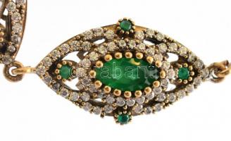 Ezüst (Ag) karkötő, jelzés nélkül, h: 19,5 cm, bruttó: 18,13 g