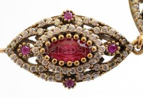 Ezüst (Ag) karkötő, jelzés nélkül, h: 19,5 cm, bruttó: 18,13 g