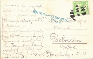 1914 Pancsova, Pancevo; Ferenc József tér / square + "KATONAI ELLENŐRZŐ BIZOTTSÁG"